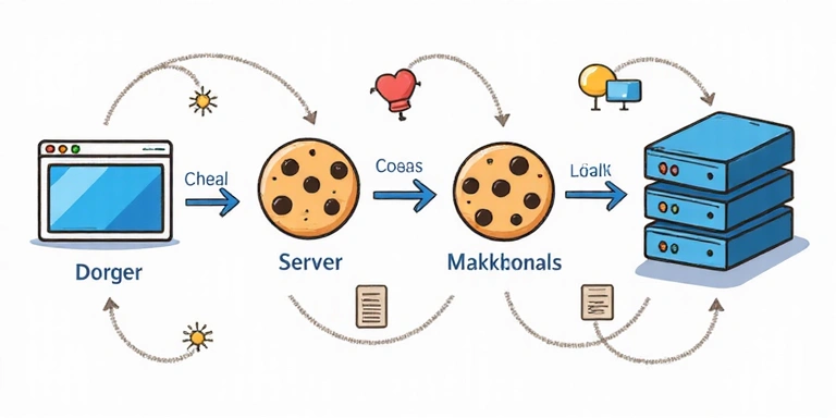 Illustration of how cookies work